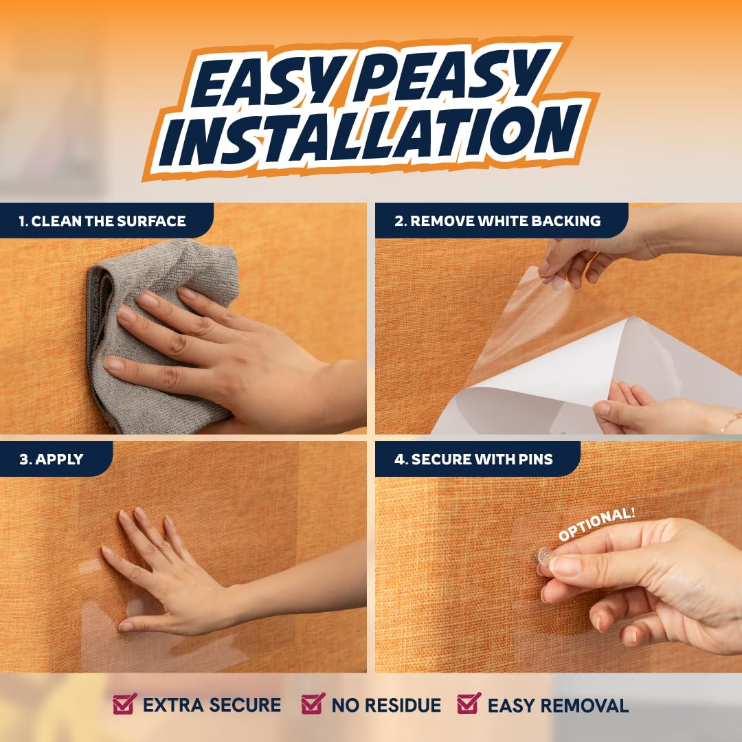 Panther Armor easy peel and press installation for quick setup on fabric furniture.