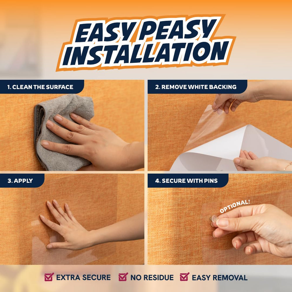 Panther Armor easy peel and press installation for quick setup on fabric furniture.