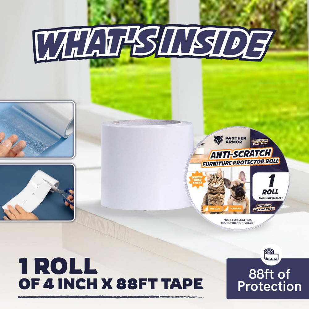 Panther Armor easy-remove tape leaves no sticky residue when detached.