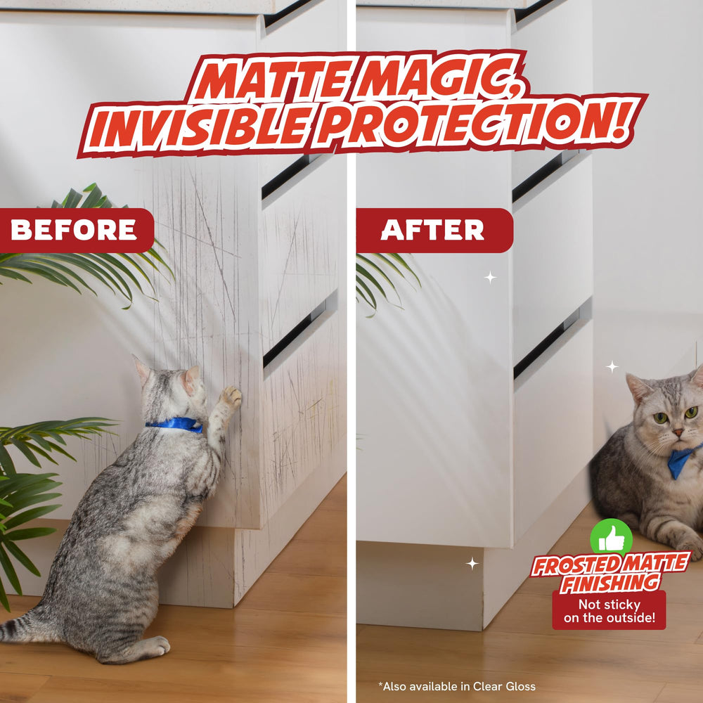 Panther Armor corner protection tape shields corners from claw marks