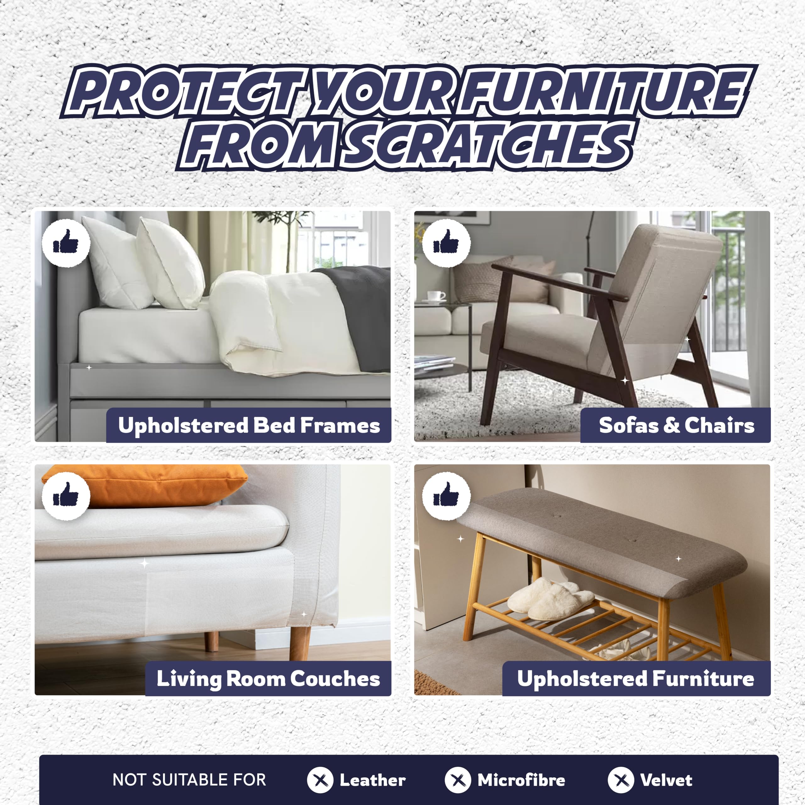 Panther Armor home-use cat protection tape helps reduce furniture damage