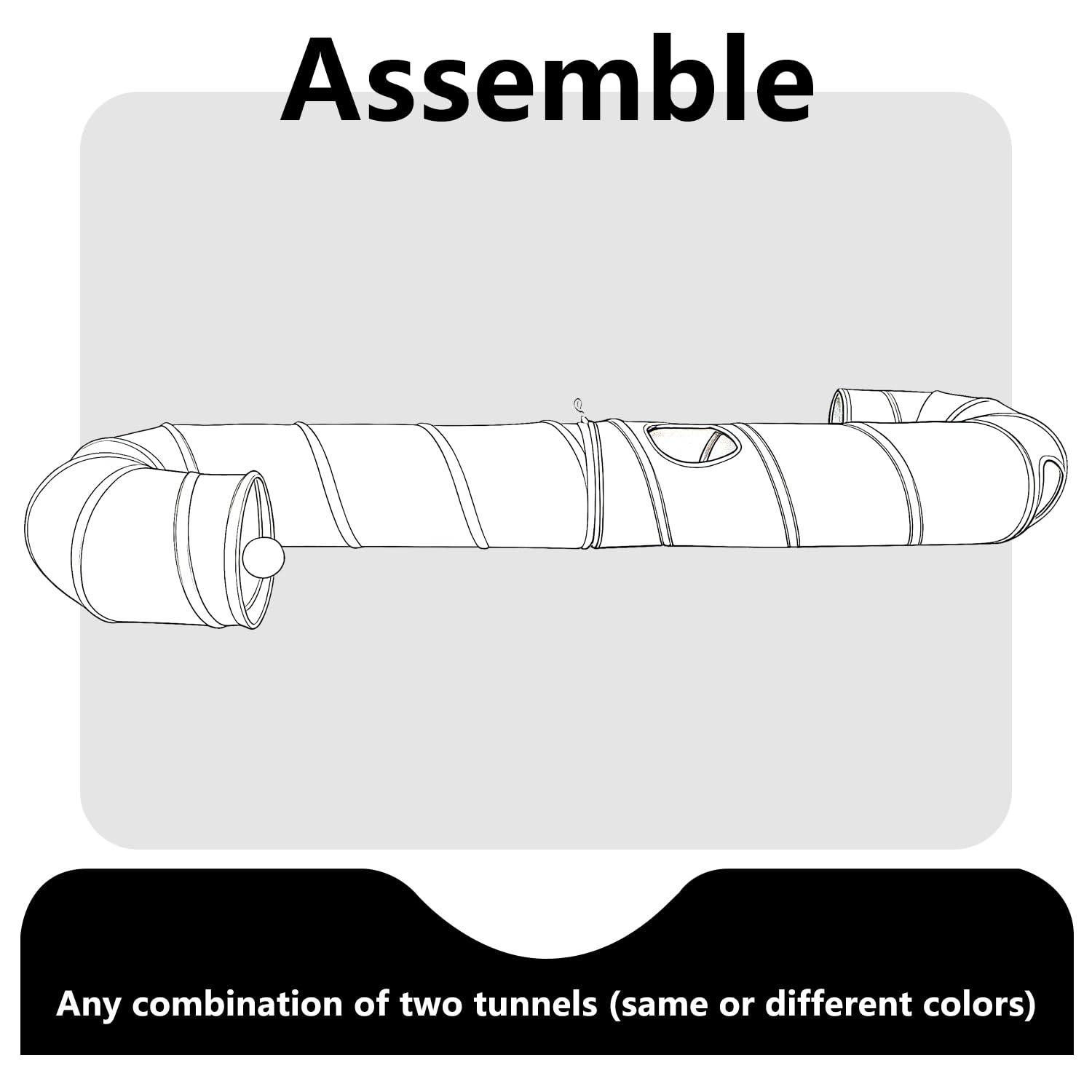 PAOPO tunnel folded for easy storage and transport