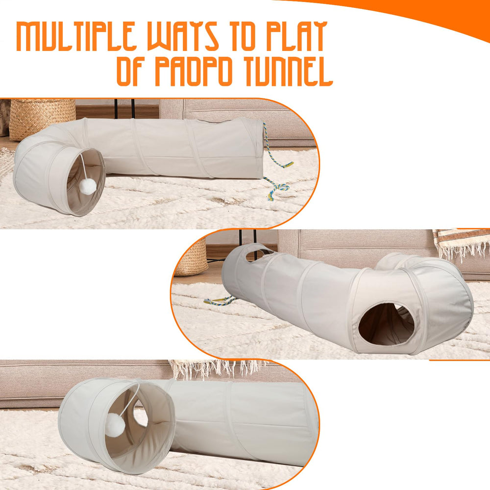 PAOPO cat tunnel rope toy encourages batting and chasing