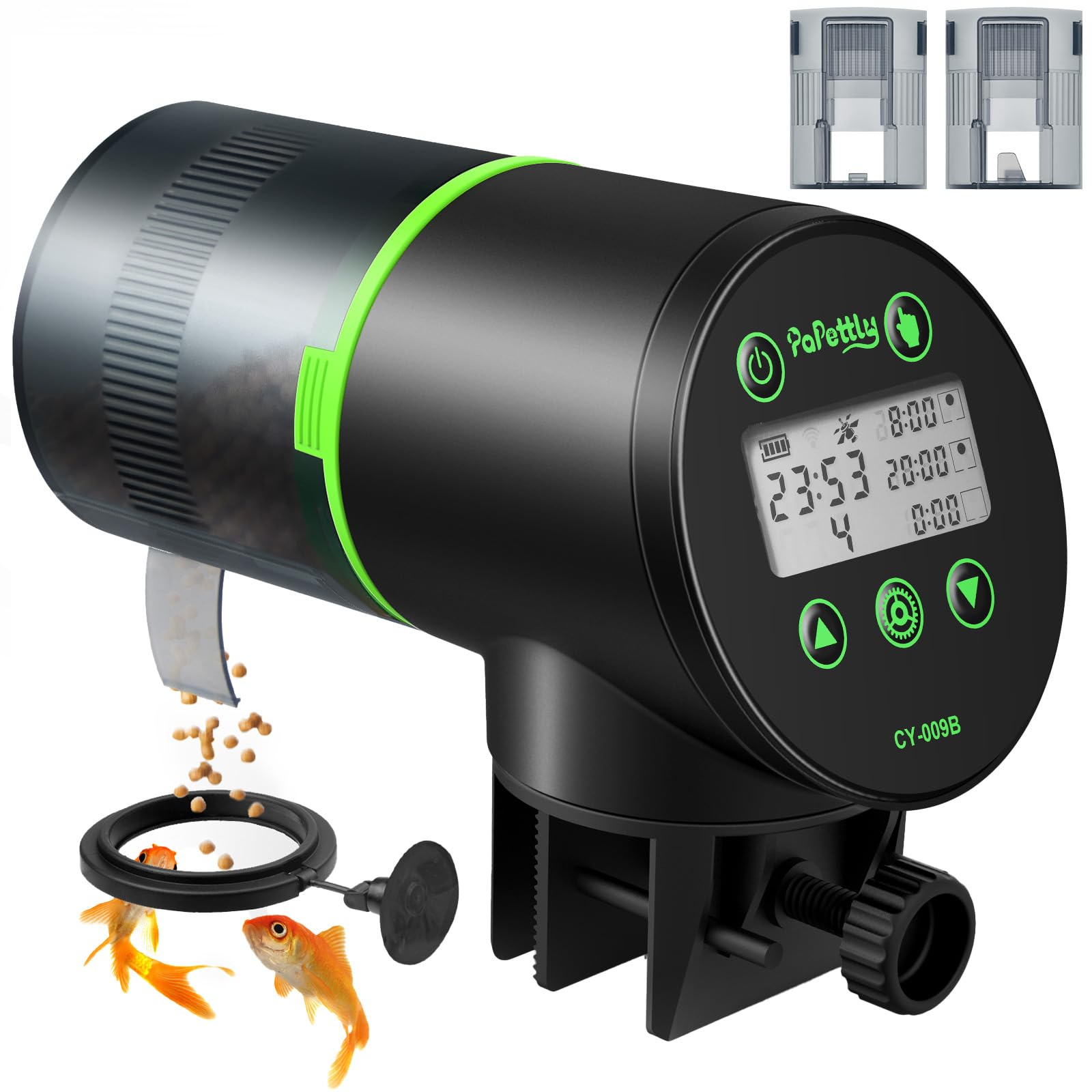 Papettly automatic fish feeder with timer for steady feeding routines