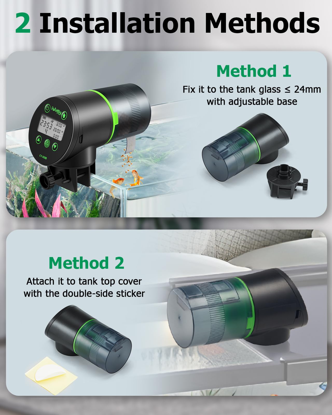 Papettly sticker fixing method attaches to tank lid