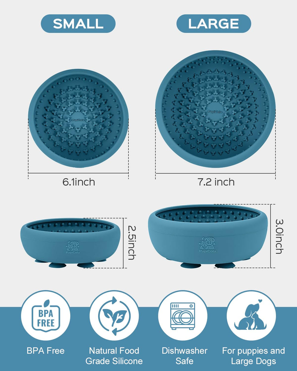 Papicola dishwasher-safe bowl for quick cleanup.