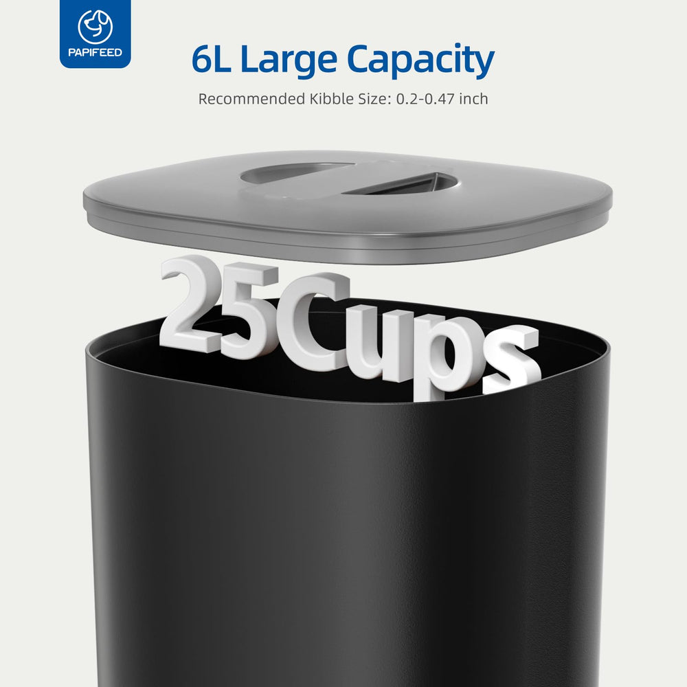 PAPIFEED 6L storage bucket keeps enough food for days.
