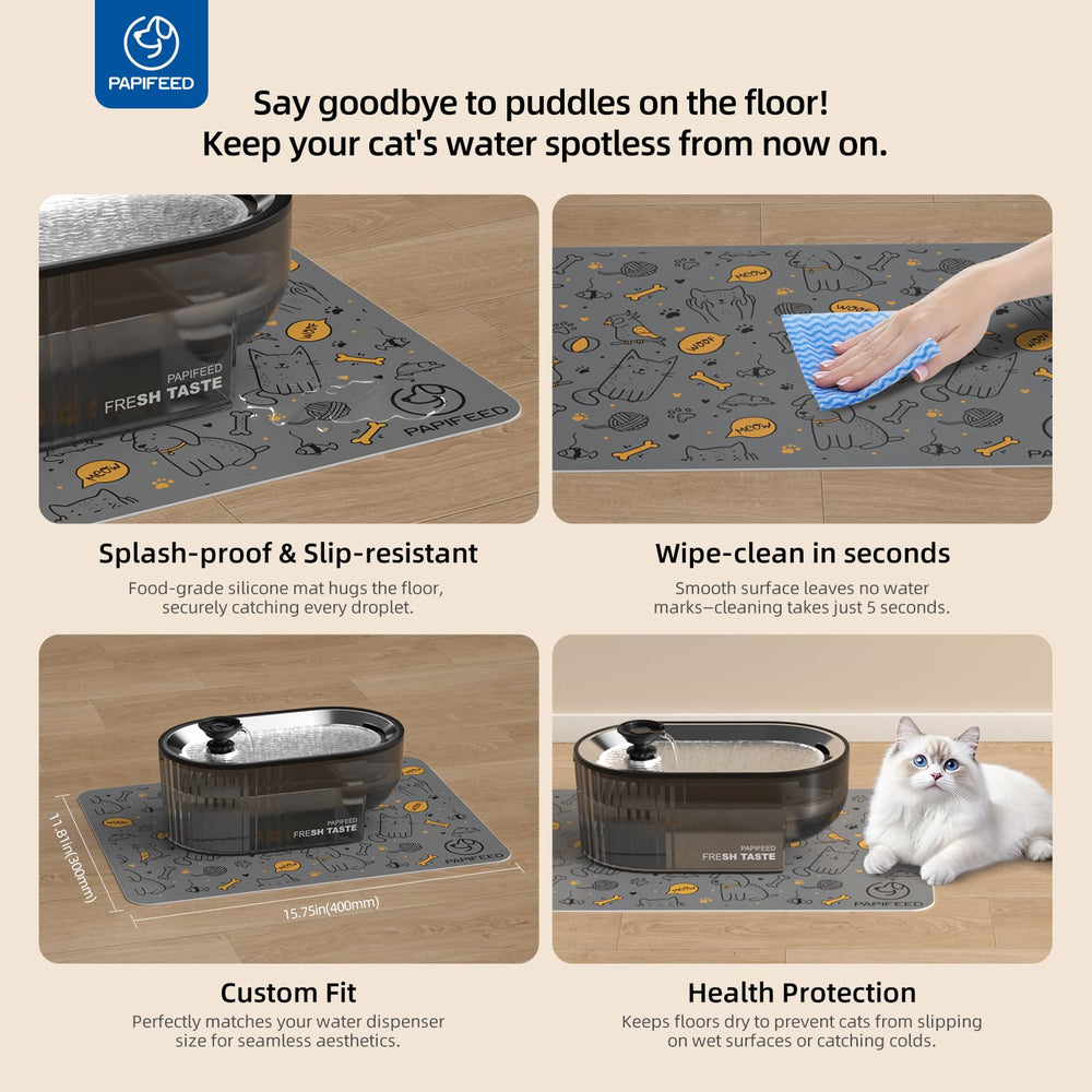 PAPIFEED carbon-filter cartridges help maintain fresh water and reduce odors.