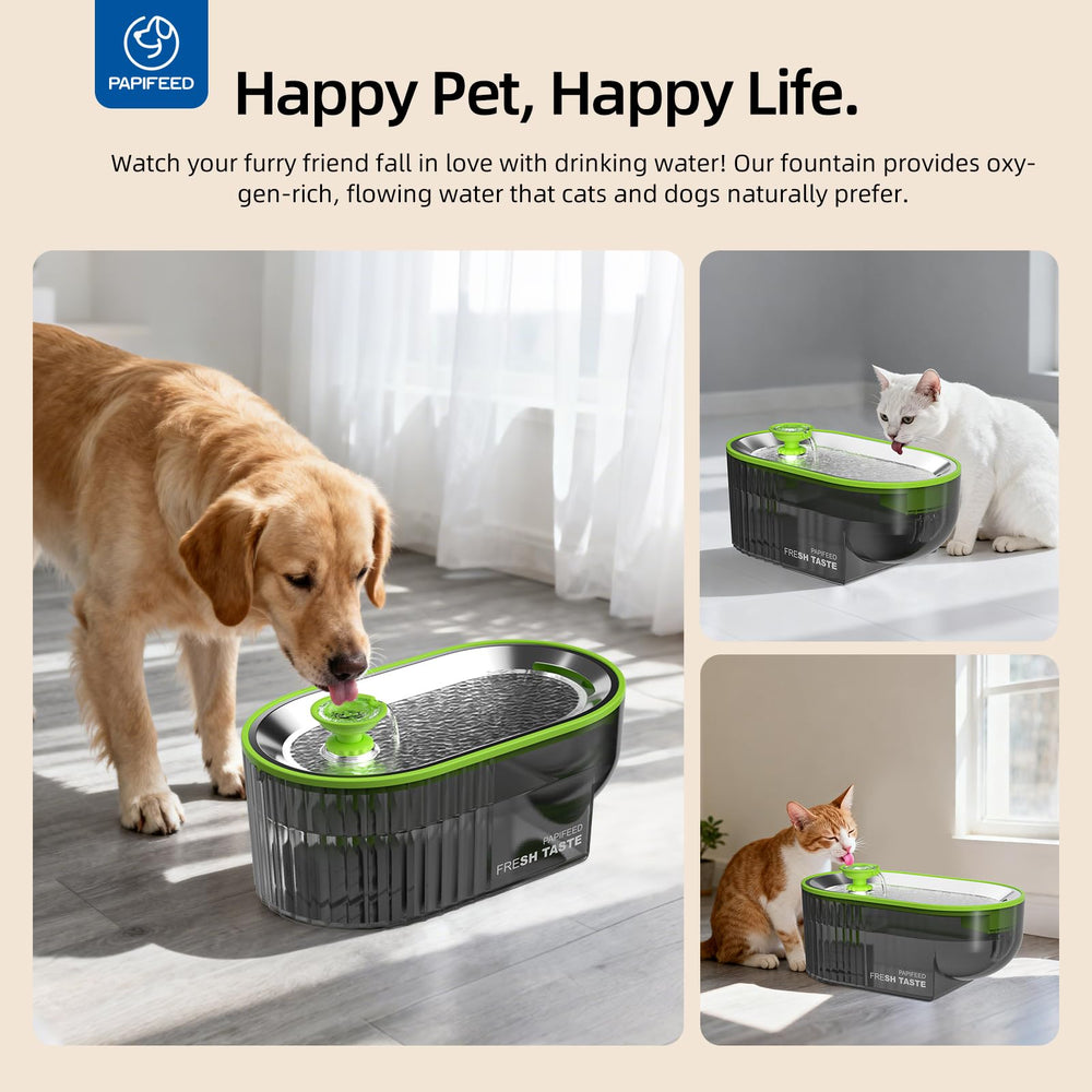 PAPIFEED 304 stainless steel tray is dishwasher-safe for easy cleaning