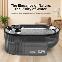 PAPIFEED cat water fountain LED night glow guides night hydration.