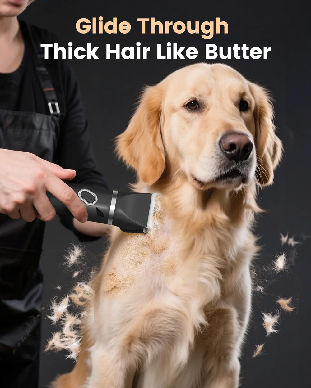 PAPMINI dog clippers glide through thick coats with 7000 RPM motor.