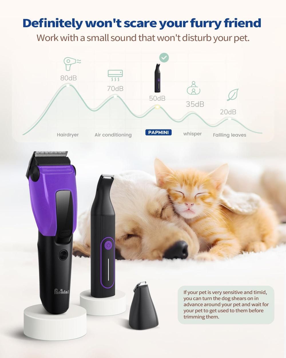 PAPMINI nail scissors for quick paw maintenance.