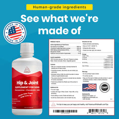 Paramount Pet Health dog joint supplement bottle for easy daily use.