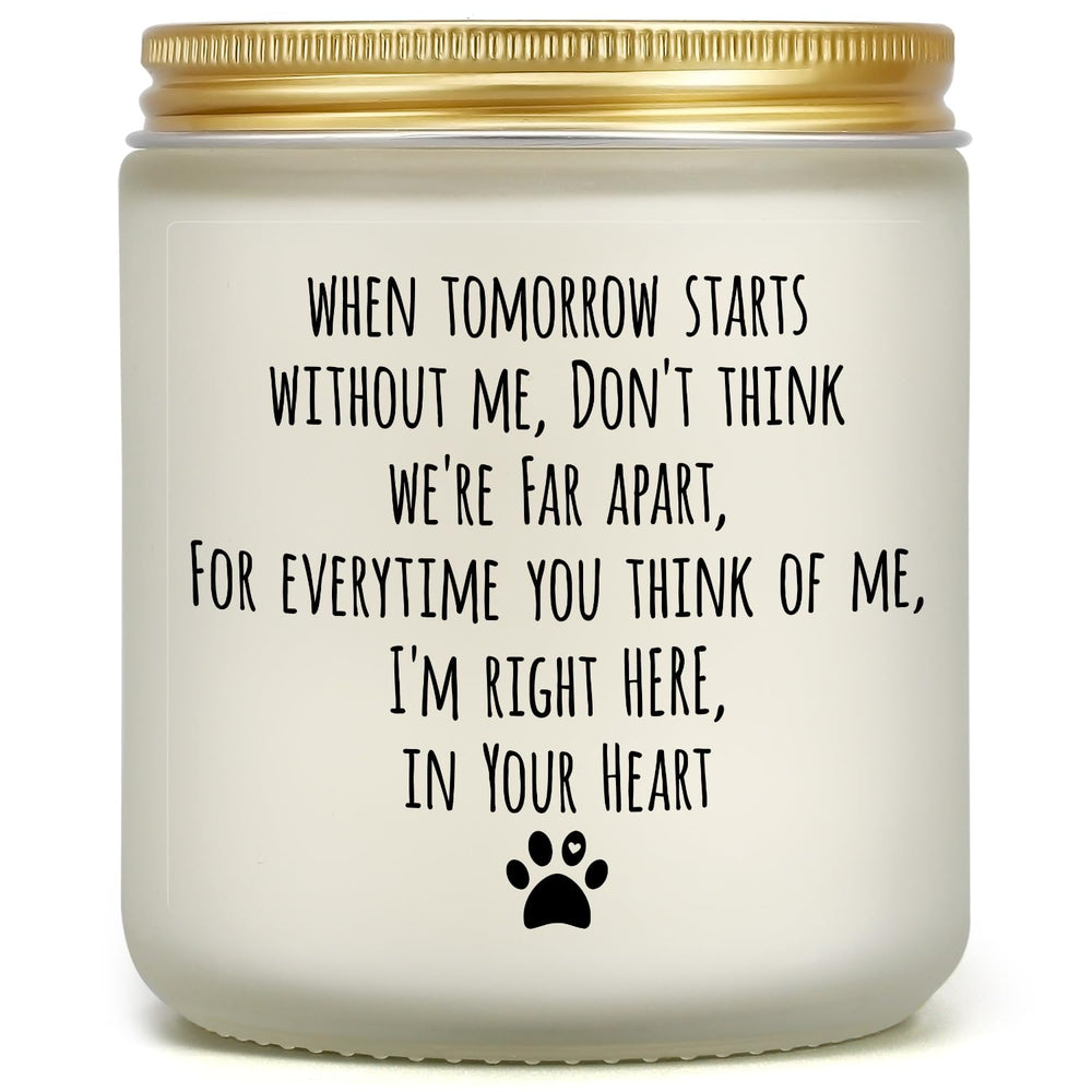 PARDIEUR dog memorial candle in a gift box for heartfelt remembrance.
