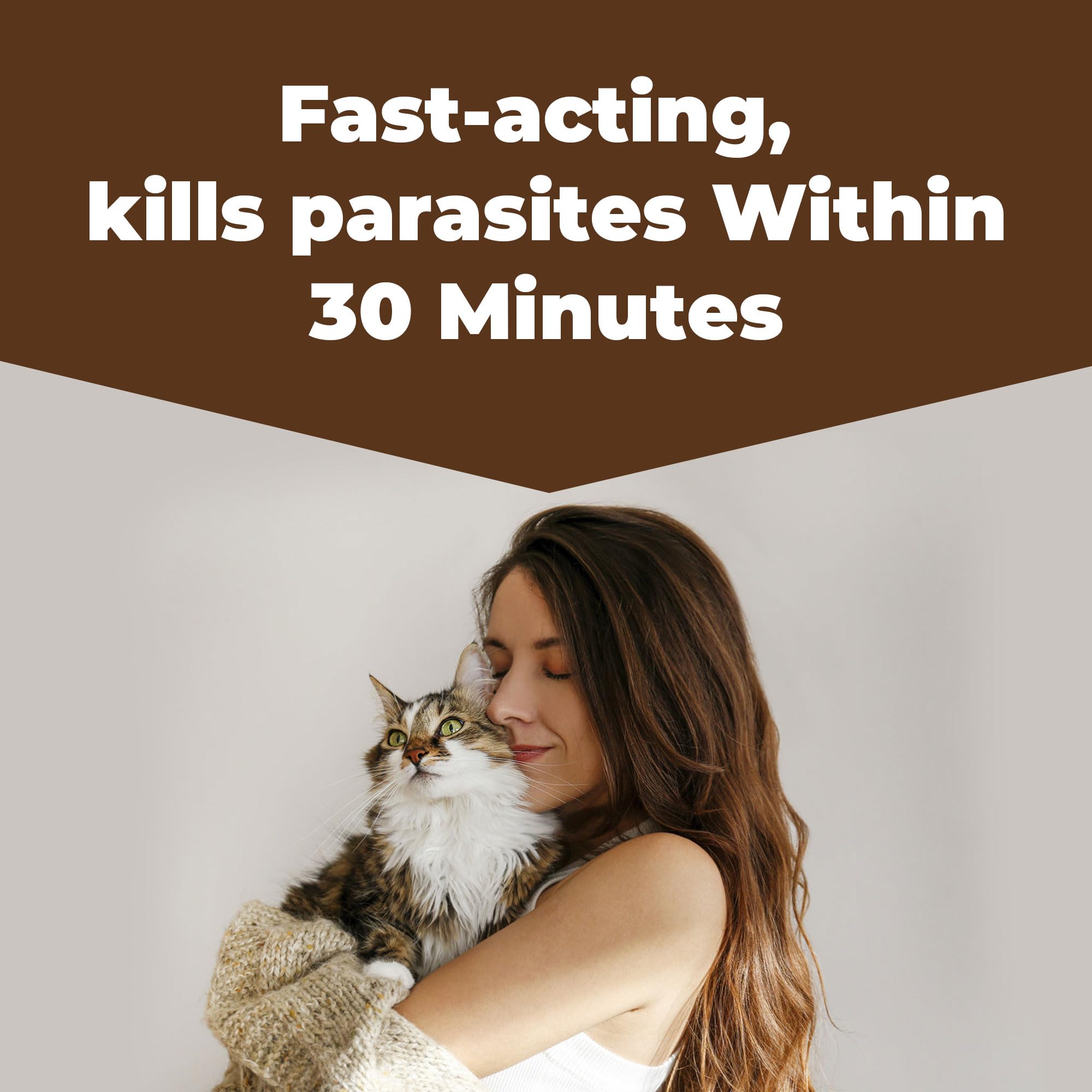 Parontal tapeworm dewormer administering tablets image, simple dosing option.