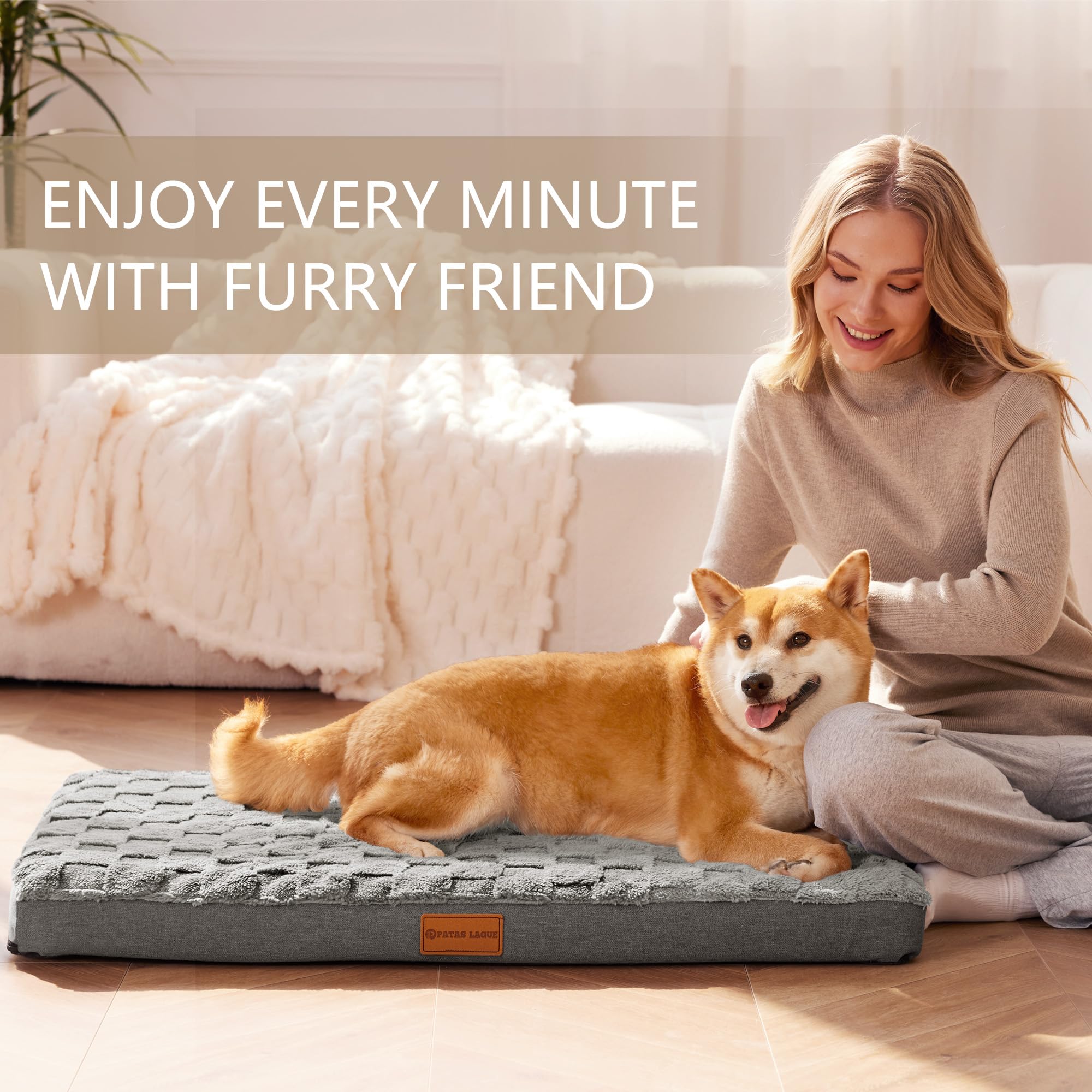 Patas Lague egg crate foam provides pressure relief for restful naps.