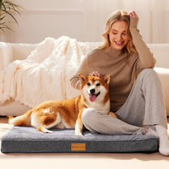 Patas Lague orthopedic XL bed side view highlighting egg crate foam