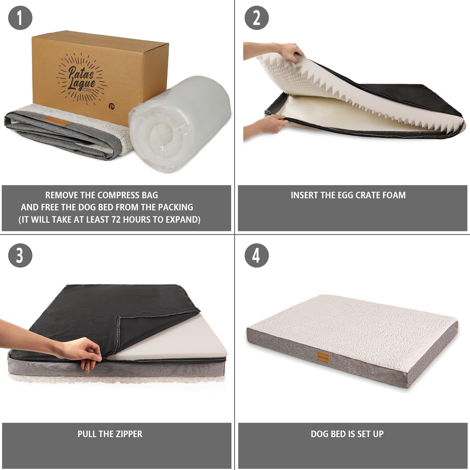 Eight color options to match home decor with Patas Lague.