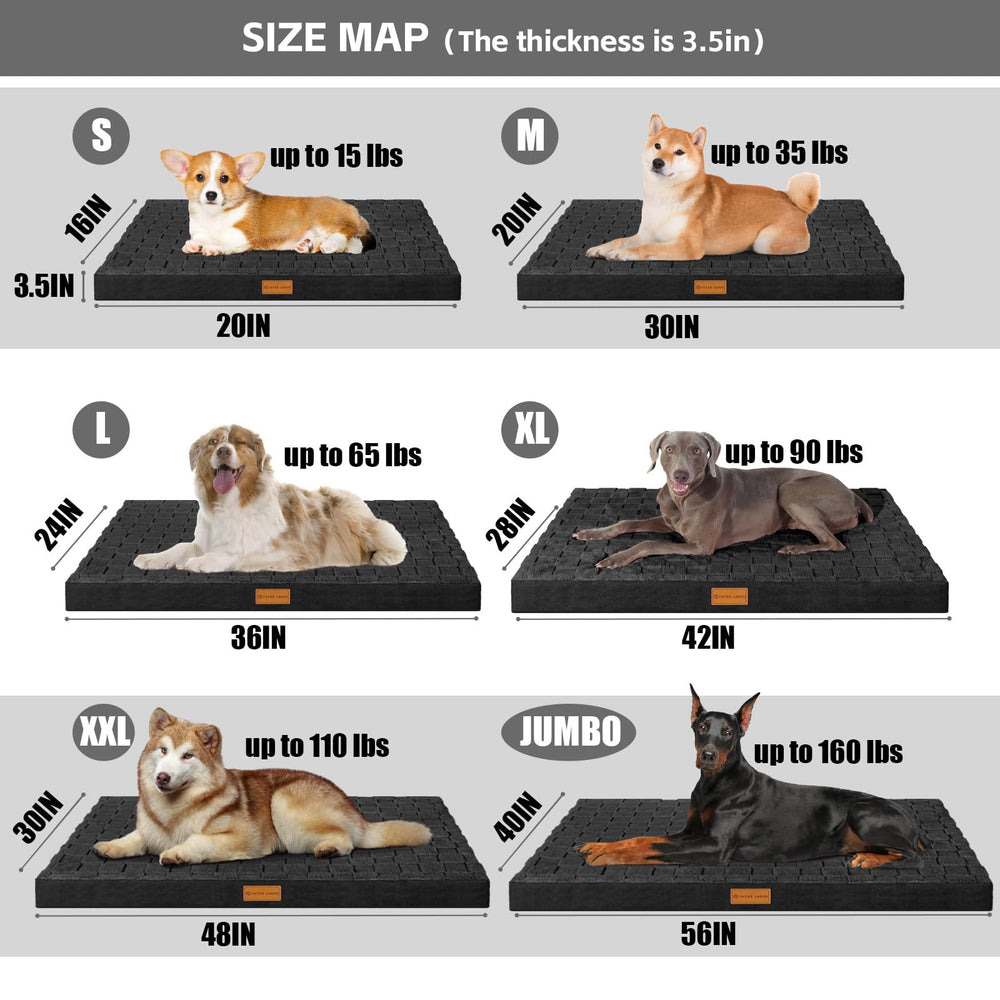 Patas Lague orthopedic XL dog bed washable cover keeps care simple
