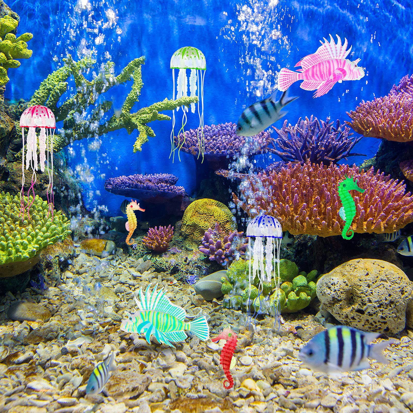 Patelai glow seahorse red provides playful movement in water