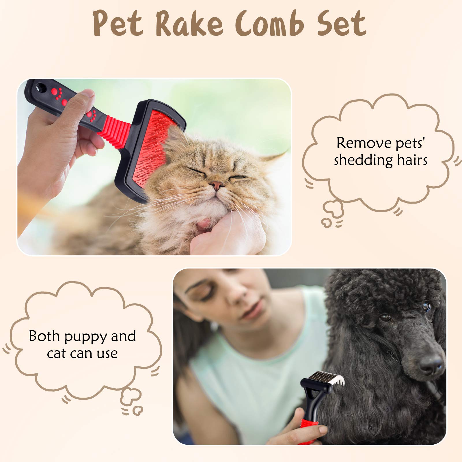 Patelai slicker brush with soft pins captures shedding hair effectively.