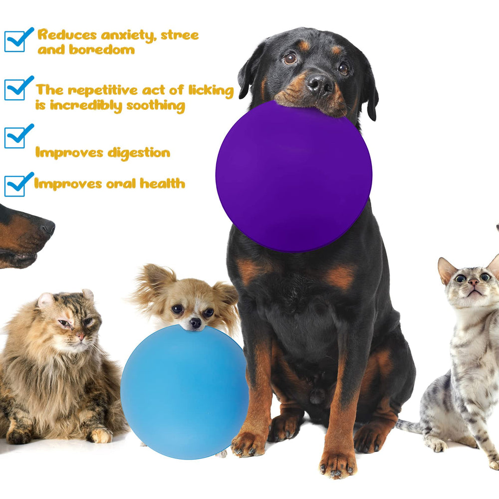 Patelai slow-feeder mat purple encourages curiosity and reduces fast eating.