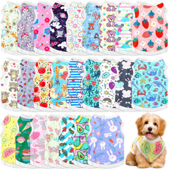 Paterr 25-styles dog shirt back view showcases variety and breathable knit fabric.