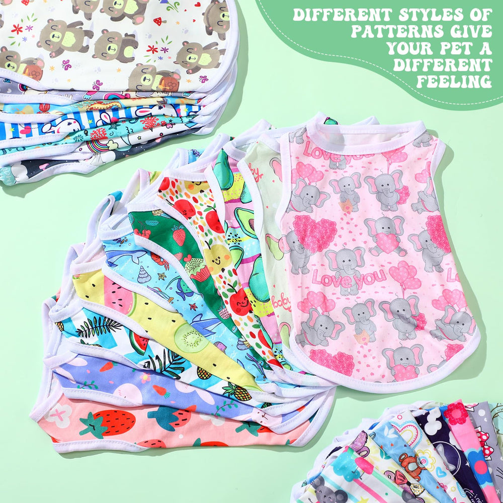 Paterr breathable puppy clothes worn by a dog for warm-weather comfort.