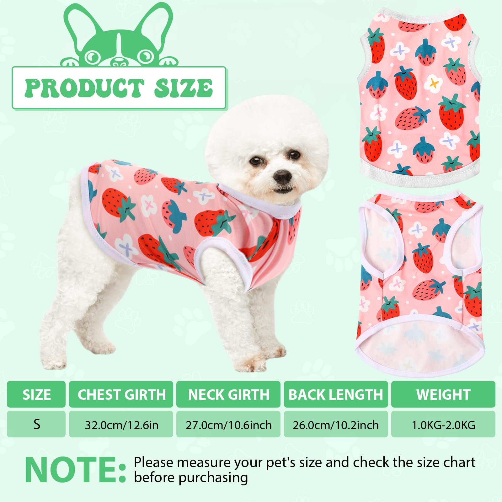 Paterr printed puppy clothes close-up highlights cute patterns.
