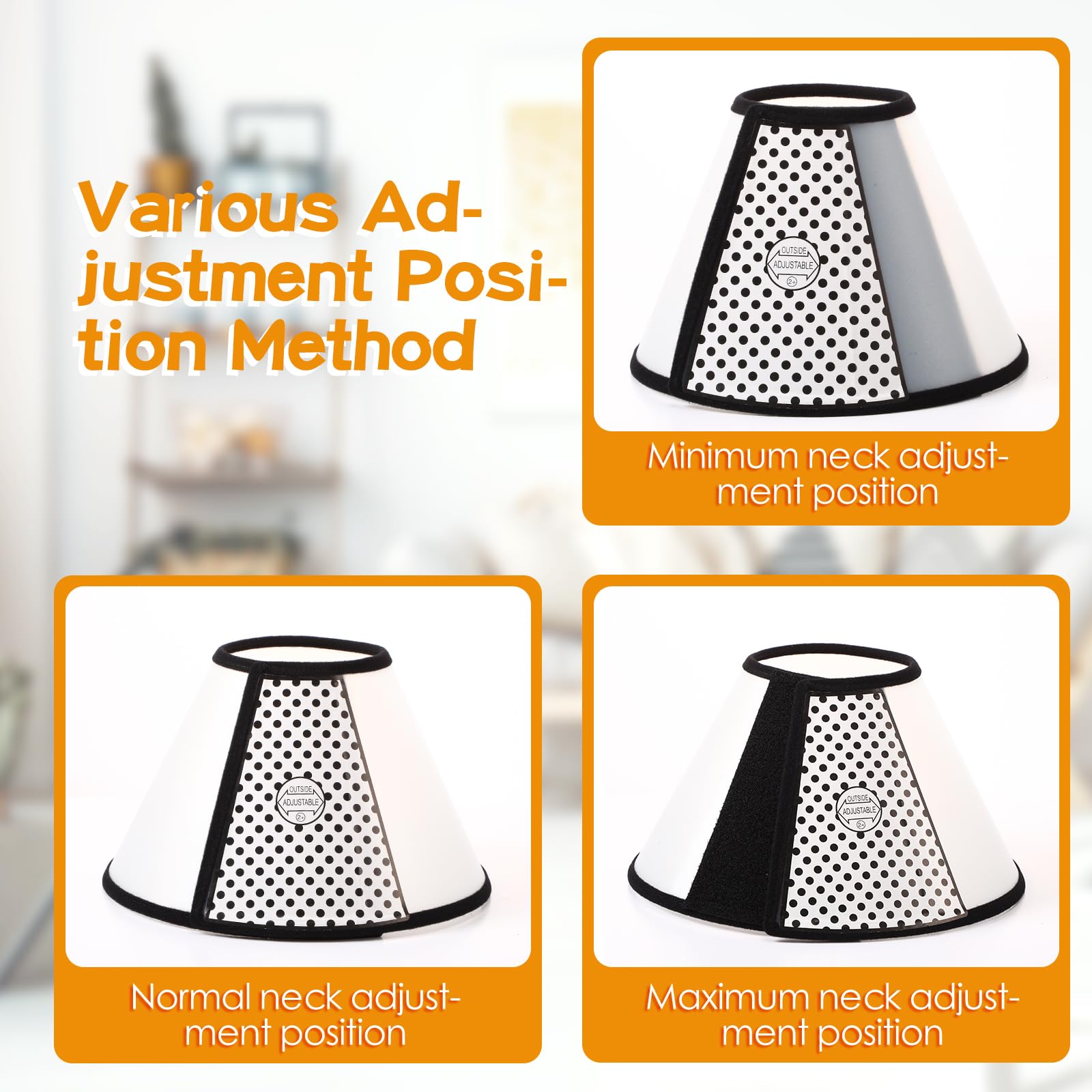 Paterr soft dog cone adjustable-strap enables easy wear and removal
