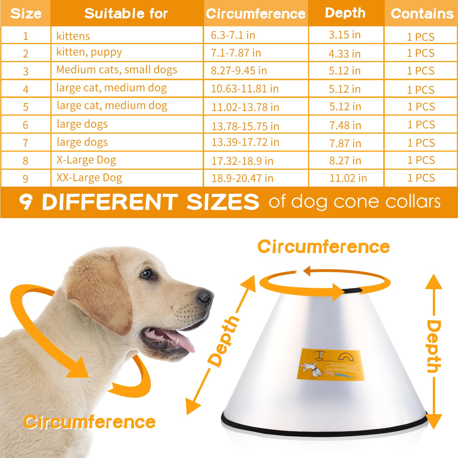 Paterr soft dog cone medium size provides adjustable fit for recovery