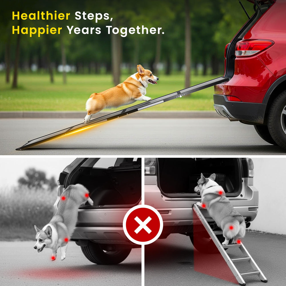PATHOSIO PETS Aluminum frame supports up to 250 lbs.