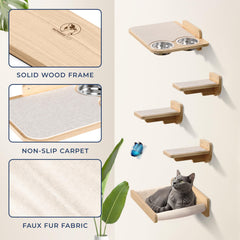 PATHOSIO PETS dog-proof feeding station keeps meals tidy and safe from curious pets.