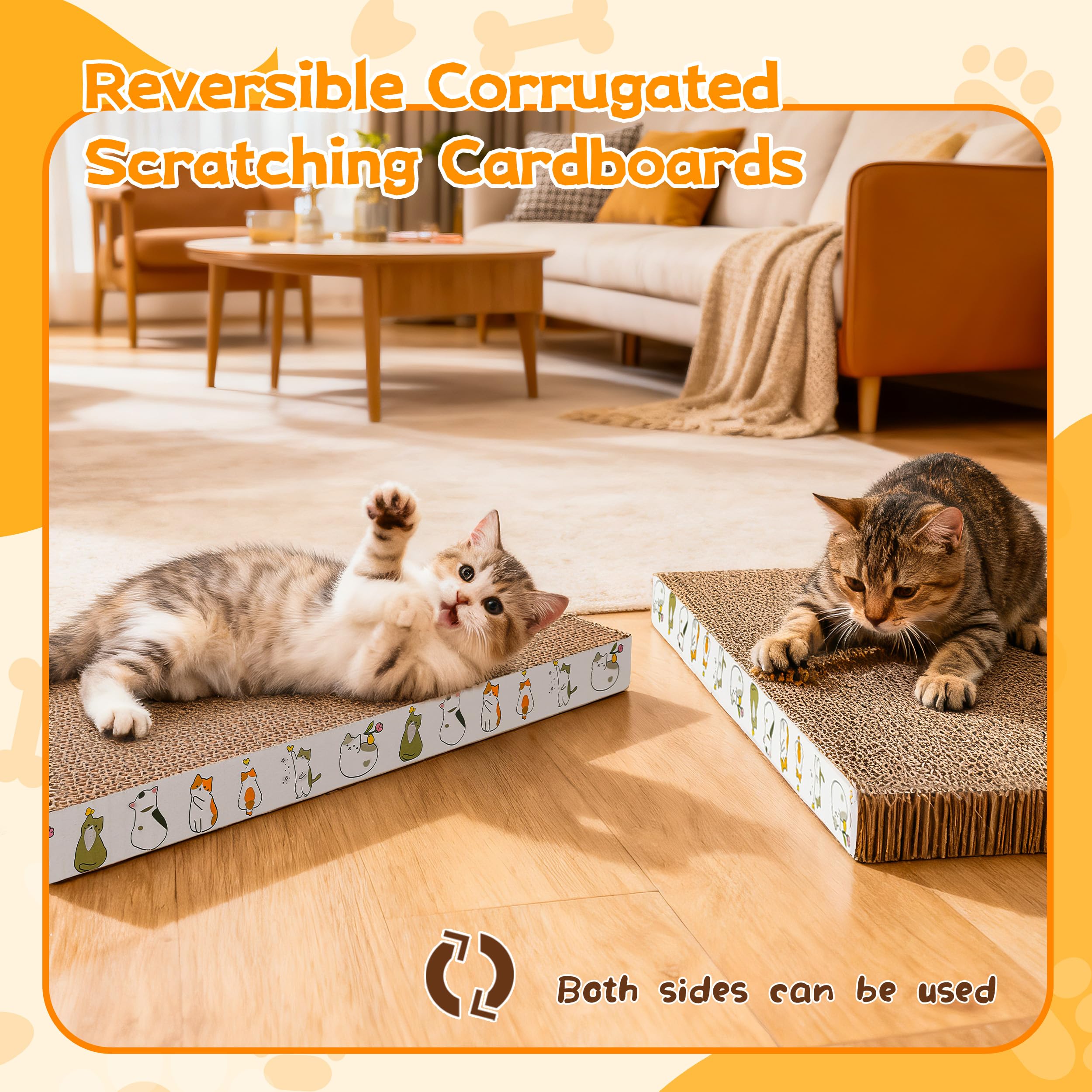 PatiencET cat nap on scratch pad demonstrates lounge functionality for cozy moments.