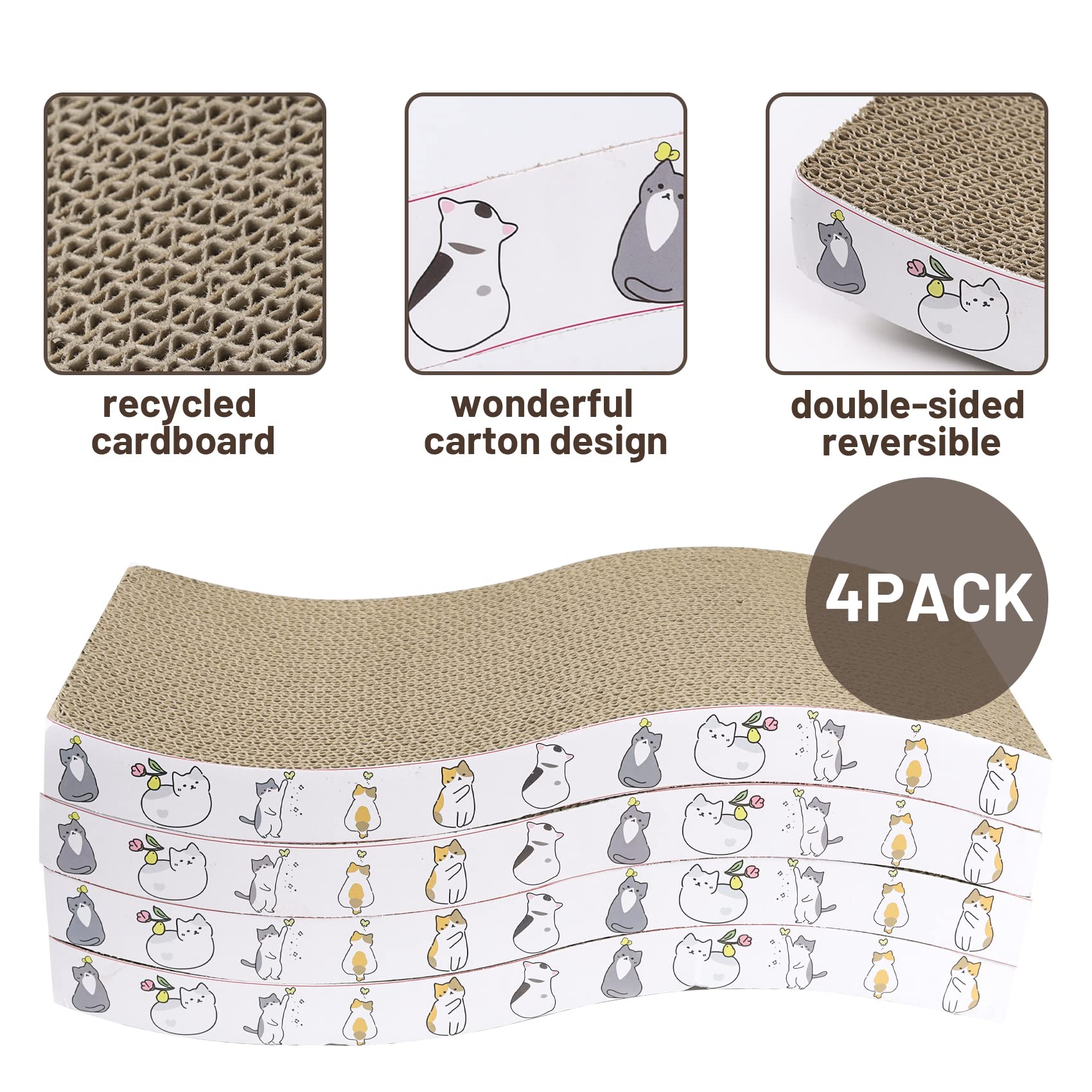 PatiencET Cat Scratcher Size 17x8x1.4 inches ideal for compact spaces.