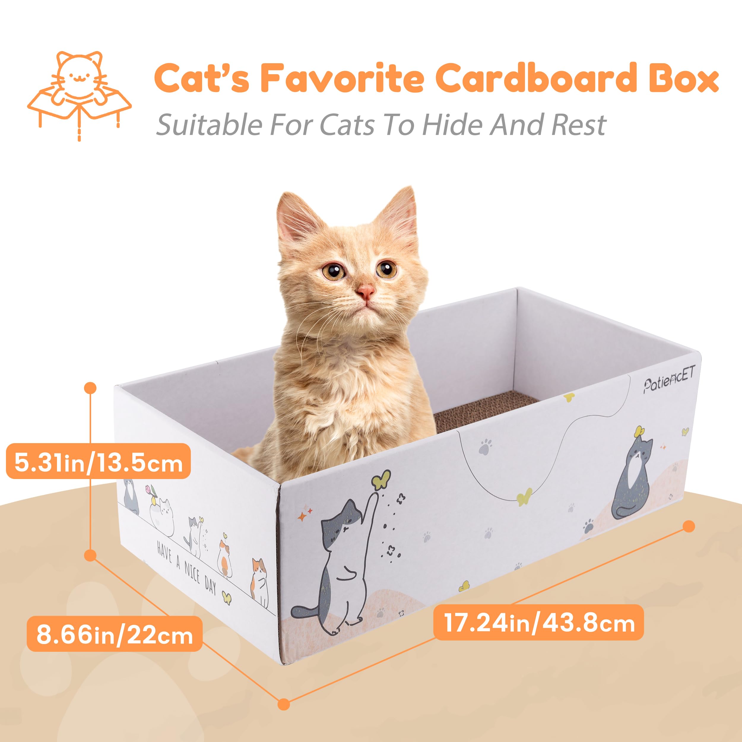 PatiencET catnip included pack enhances cat engagement during scratching.