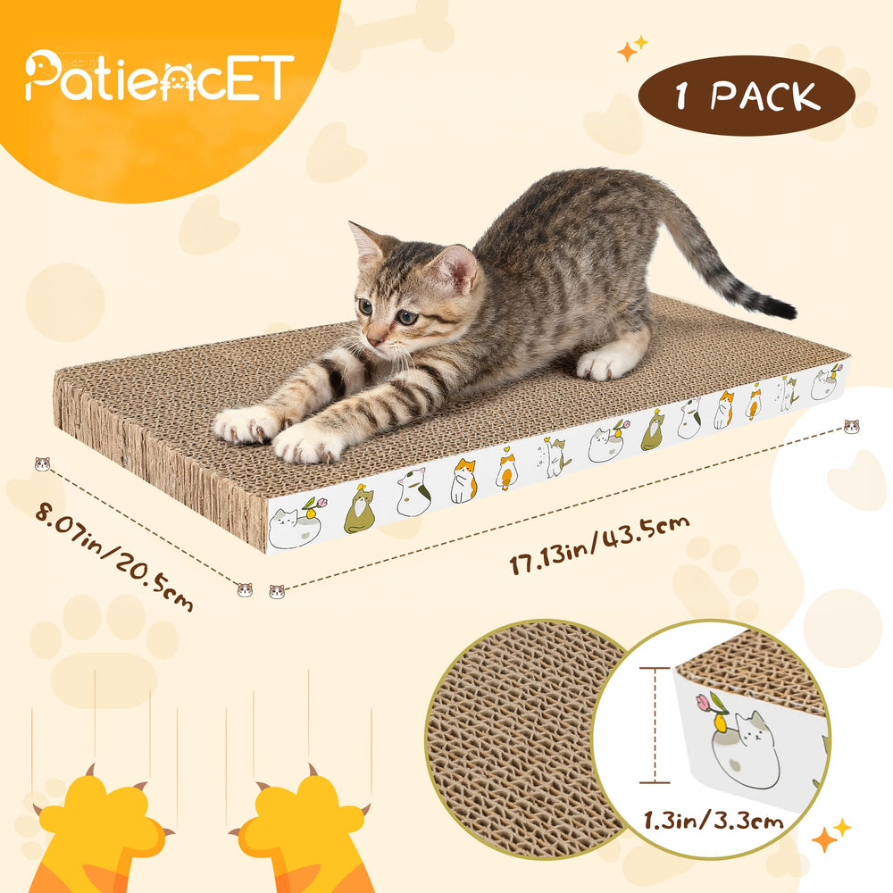 PatiencET horizontal scratch pad provides durable two-sided scratching surfaces.