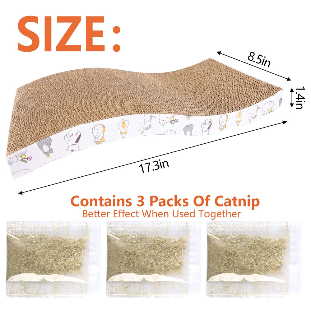 PatiencET Type S scratcher includes 100% organic catnip.