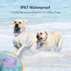 PATPET 2 Training Collar receiver is IPX7 waterproof for rain and swimming.
