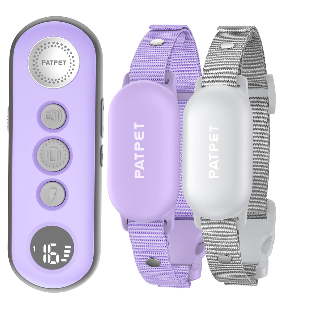 PATPET 2 Training Collar remote control for two dogs, precise training from a distance.