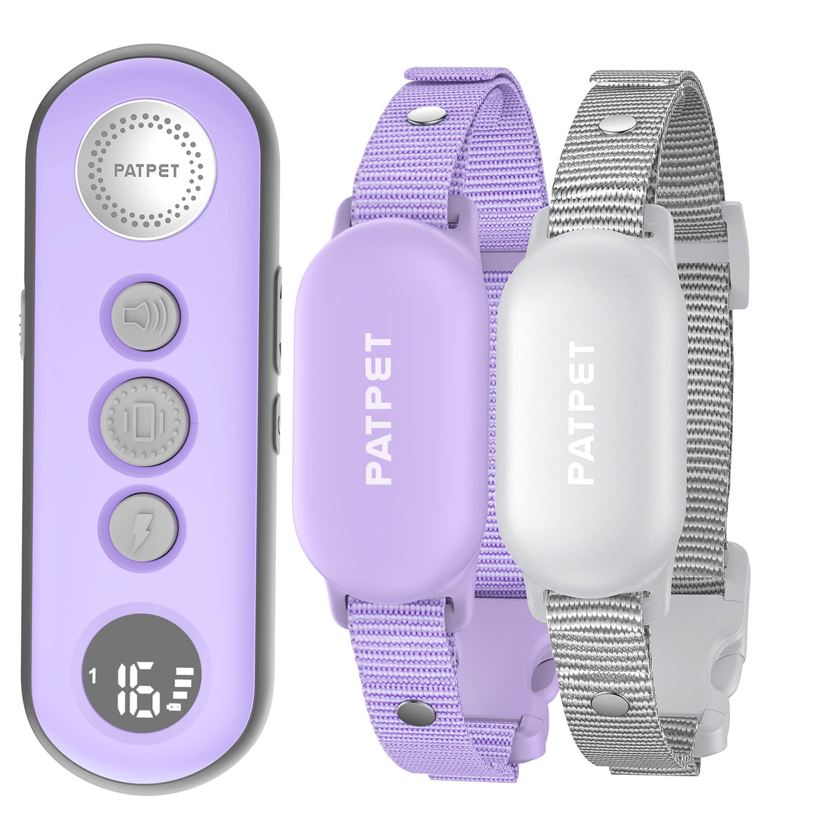 PATPET 2 Training Collar remote control for two dogs, precise training from a distance.