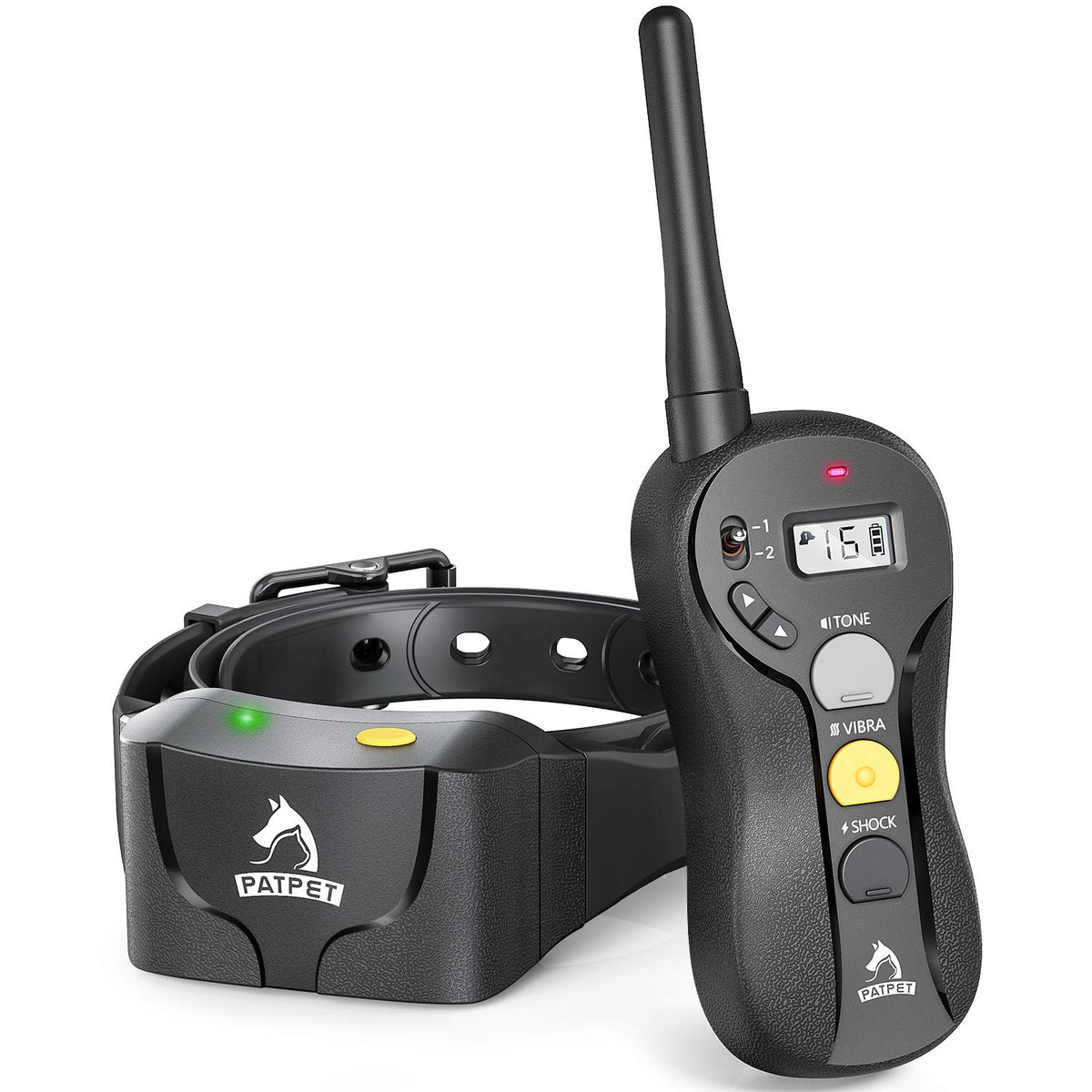 PATPET dog training collar remote enabling precise, consistent commands during training
