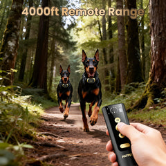 PATPET dual-channel remote to control two collars.