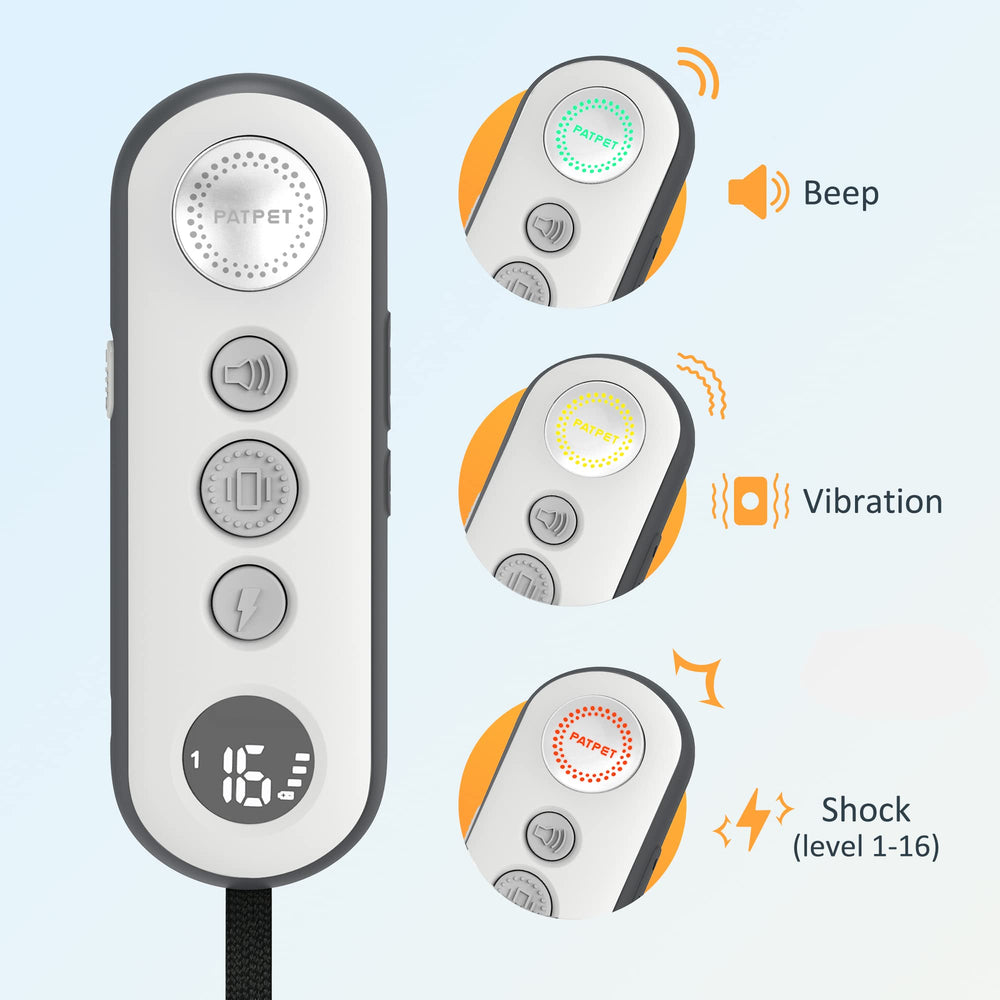 PATPET long-lasting battery provides extended training sessions and standby time.