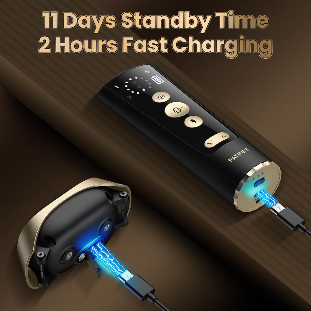 PATPET long-life battery supports extended training sessions.