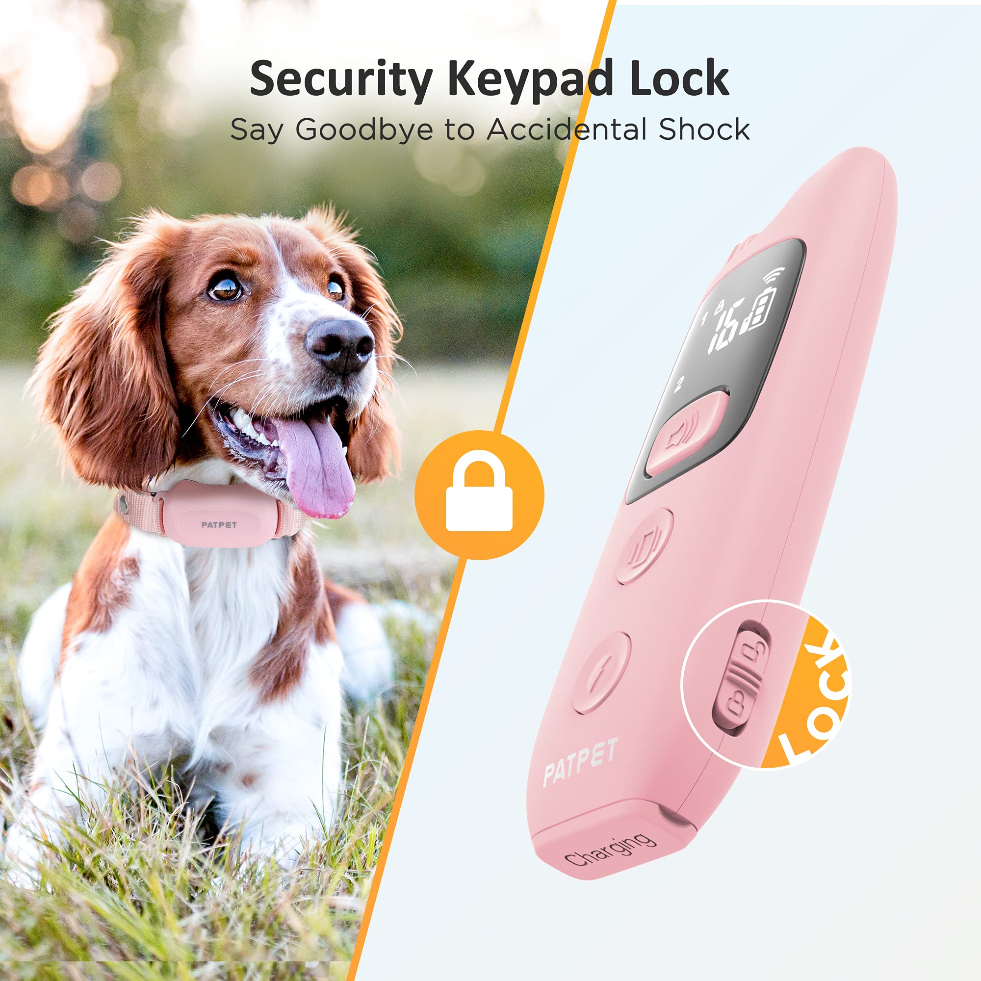 Security keypad lock on PATPET prevents accidental shocks during handling.