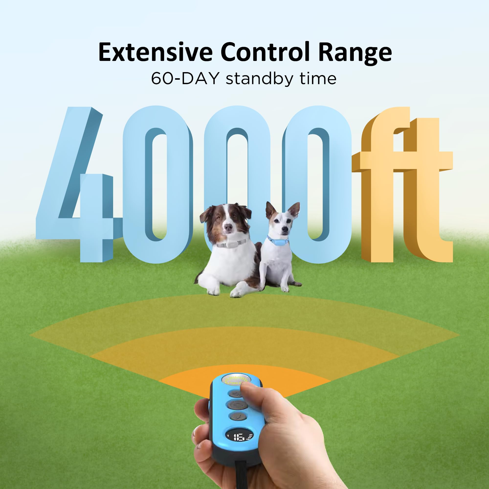 PATPET IPX7 waterproof collar ready for rain, puddles, and swimming