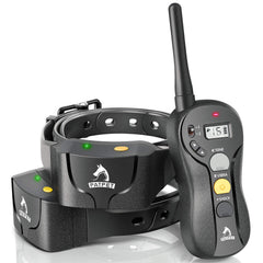 PATPET two-dogs training collar remote enables easy outdoor training sessions.