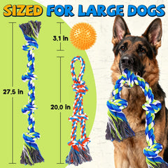 PatsFran heavy-duty rope toy for large dogs promotes strong tugging and teeth cleaning.