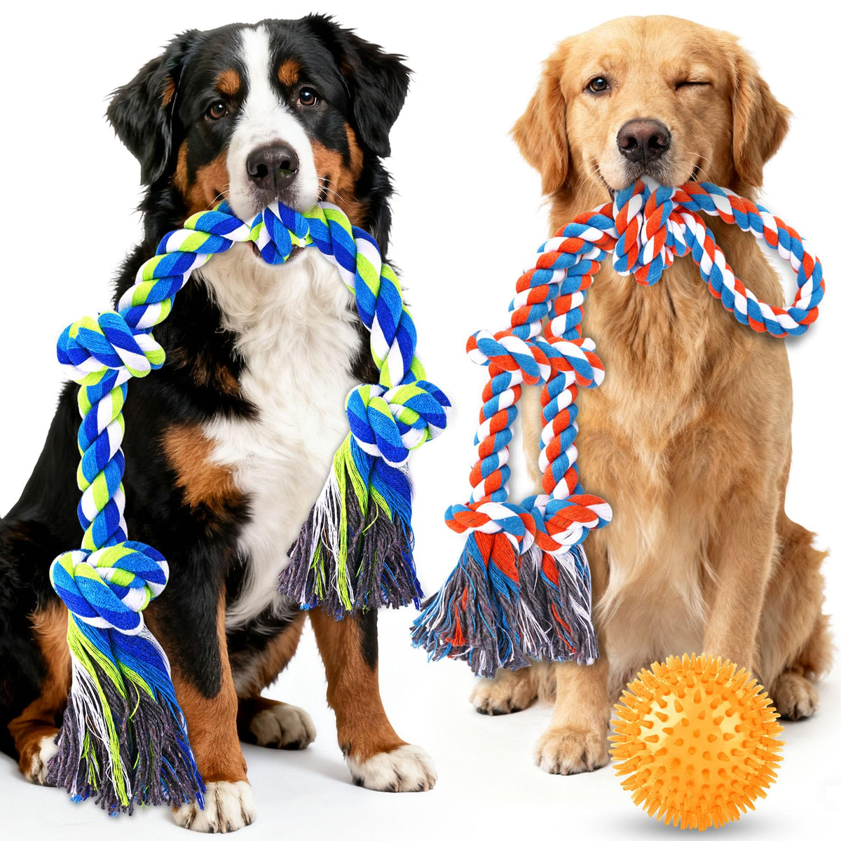 PatsFran tough dog toys 3-pack for powerful chewers and engaging play.